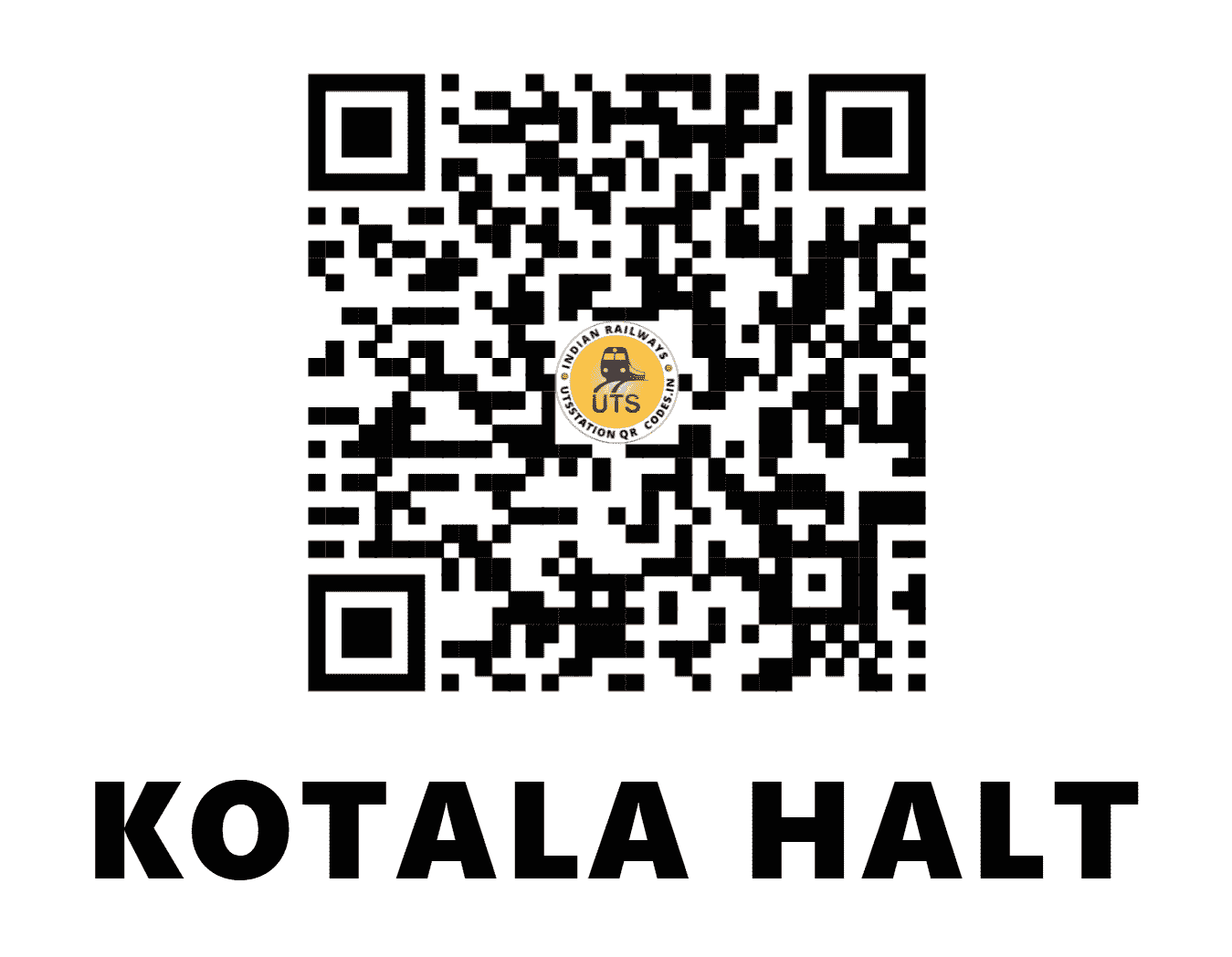 UTS QR Code for KOTALA HALT - KEN - SC (ANDHRA PRADESH)
